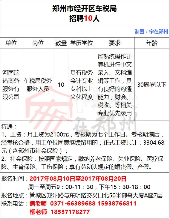 开封工作最新招聘信息